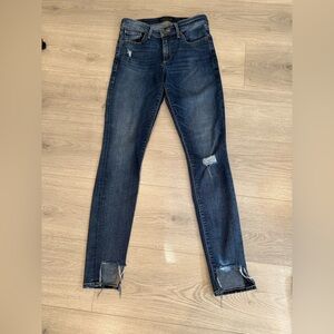 Lucky Brand Dark Blue Distressed Skinny Jeans